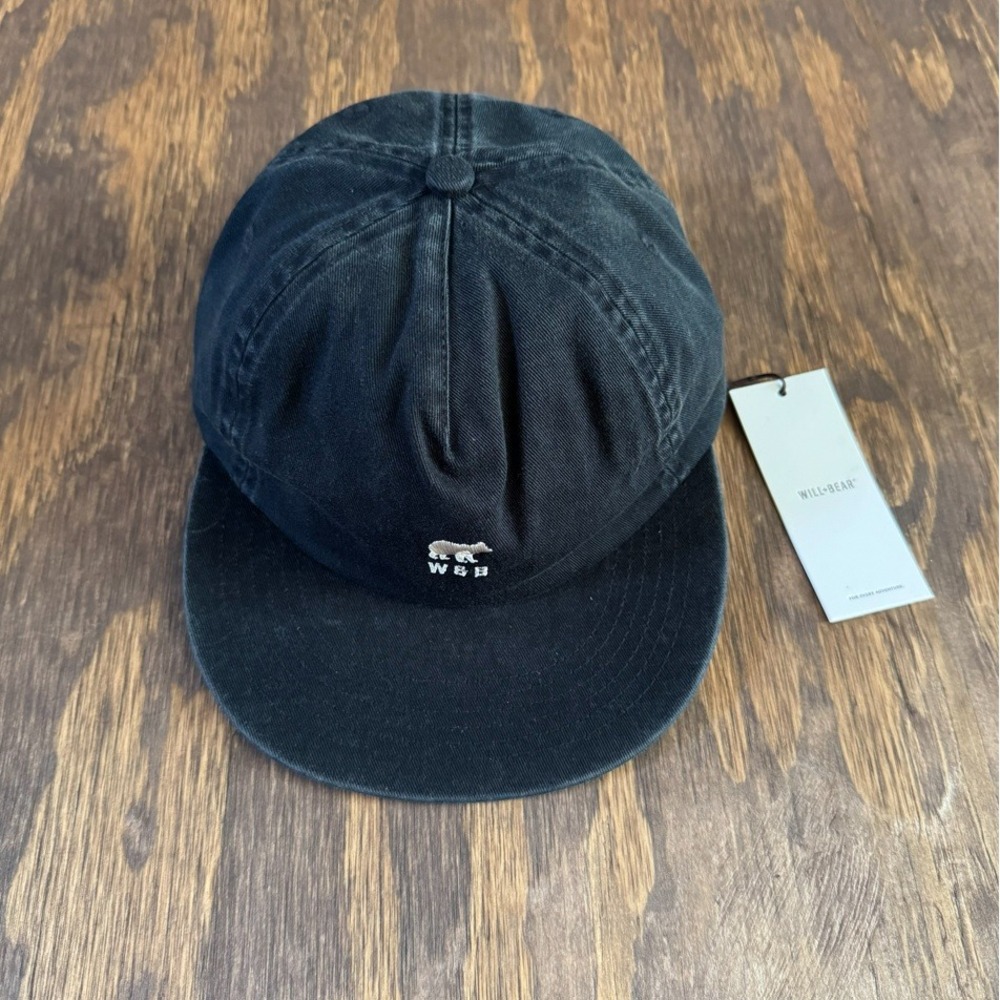 NWT Will & Bear Ranger Black Vintage Cotton 5 Panel Cap Adjustable One Size